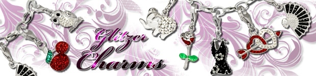 Glitzercharms in allen Farben und Formen