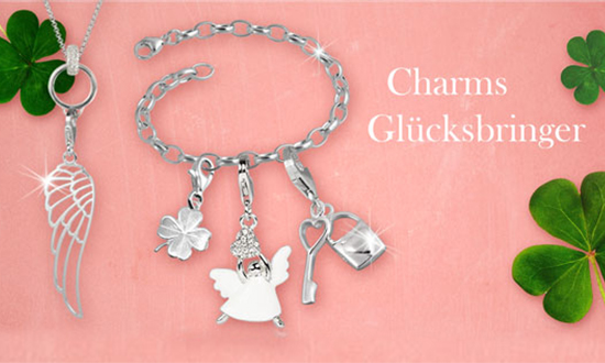 Charms Glücssymbole wie Kleeblatt